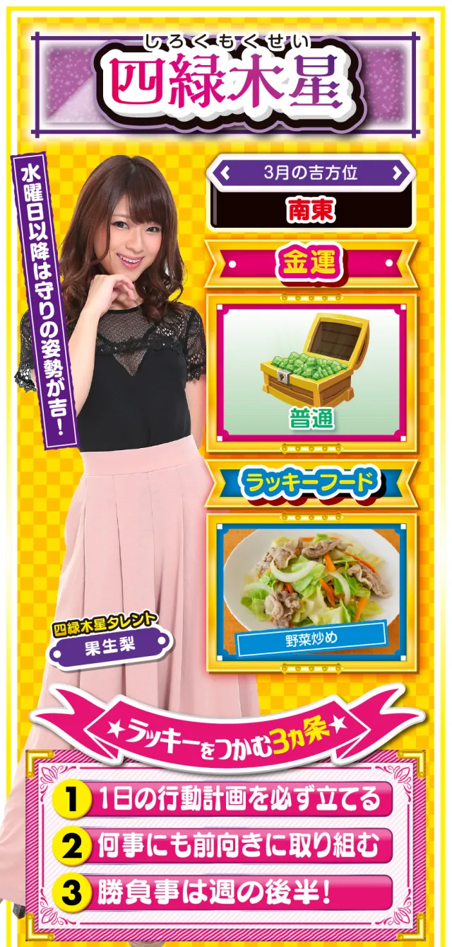 四緑木星占い結果