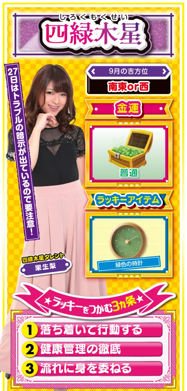 四緑木星占い結果