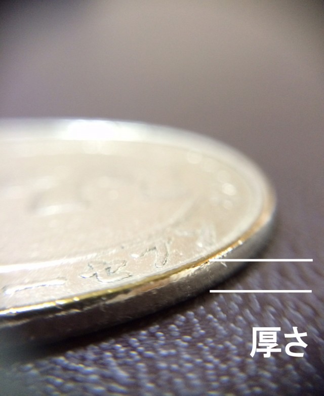 コインの厚み