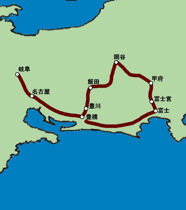 ぶらり飯田線の旅ルート図