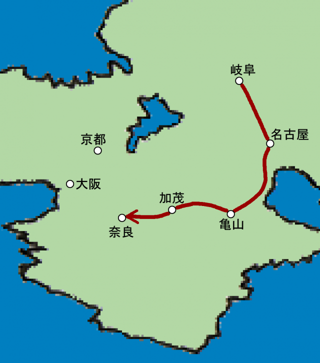 青春18きっぷの旅2015-2の図