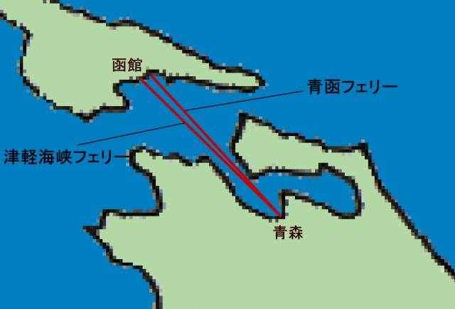 青函フェリーの図・改