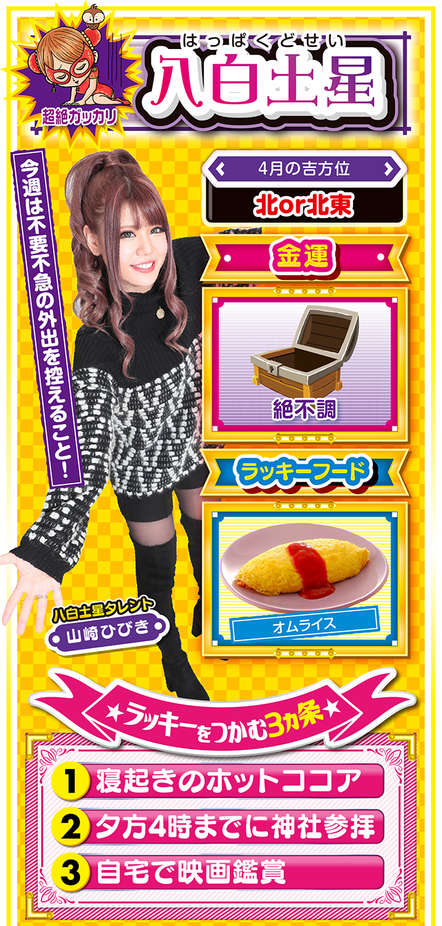 八白土星占い結果