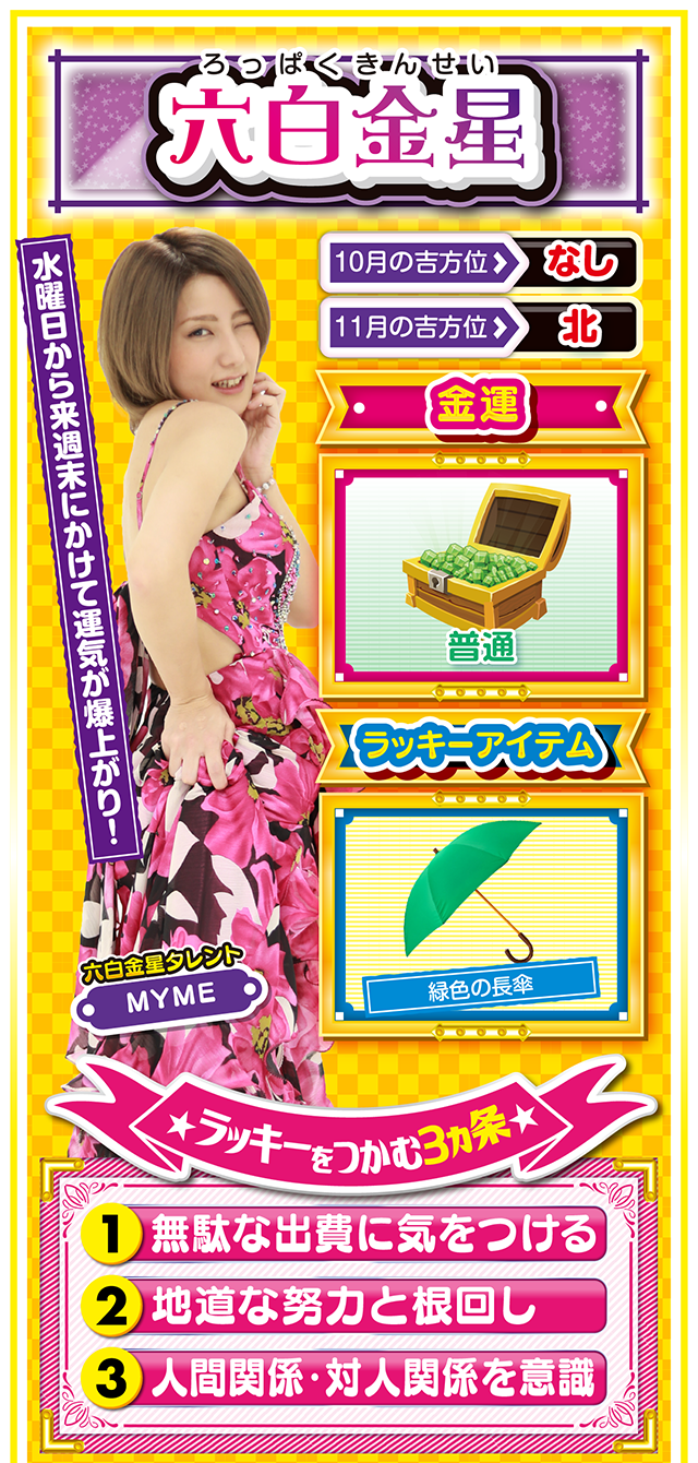 六白金星占い結果