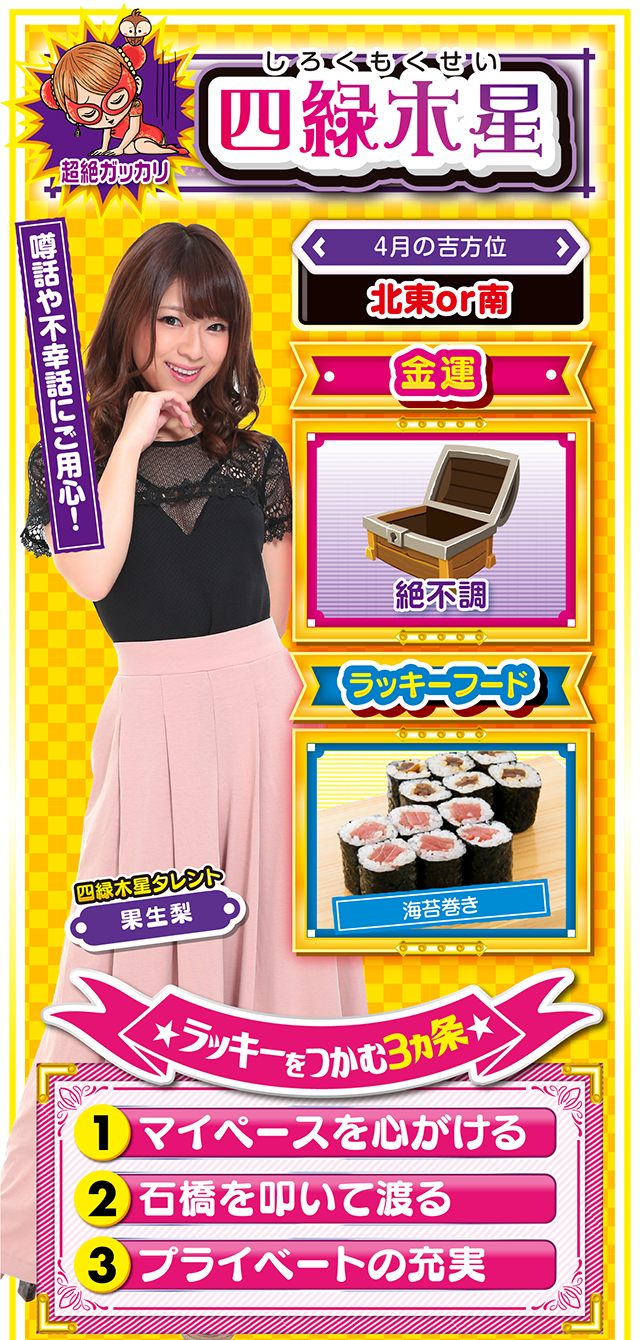 四緑木星占い結果