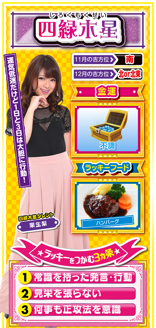 四緑木星占い結果