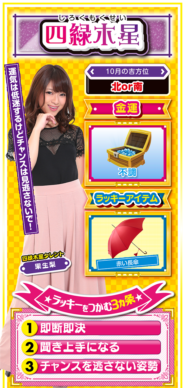 四緑木星占い結果