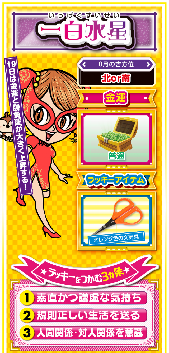 一白水星占い結果