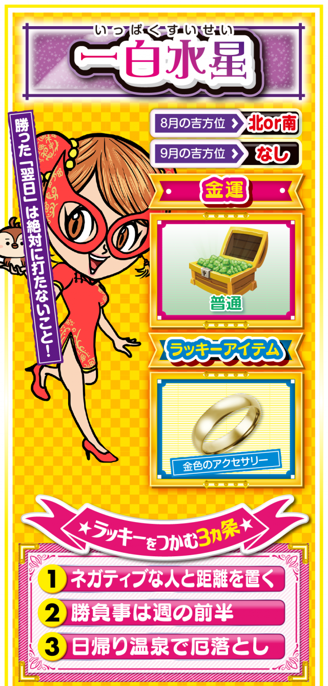 一白水星占い結果