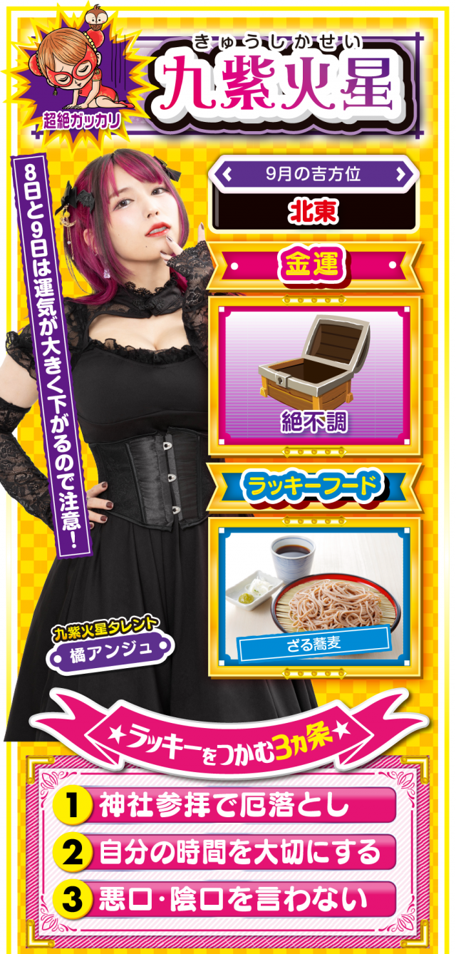 九紫火星占い結果