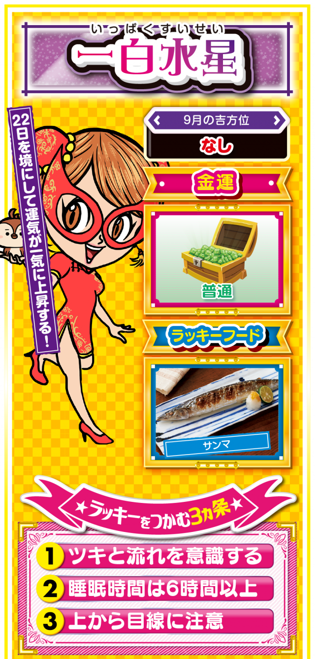 一白水星占い結果