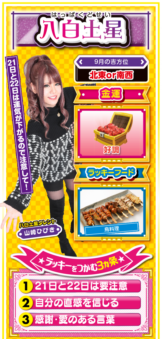 八白土星占い結果