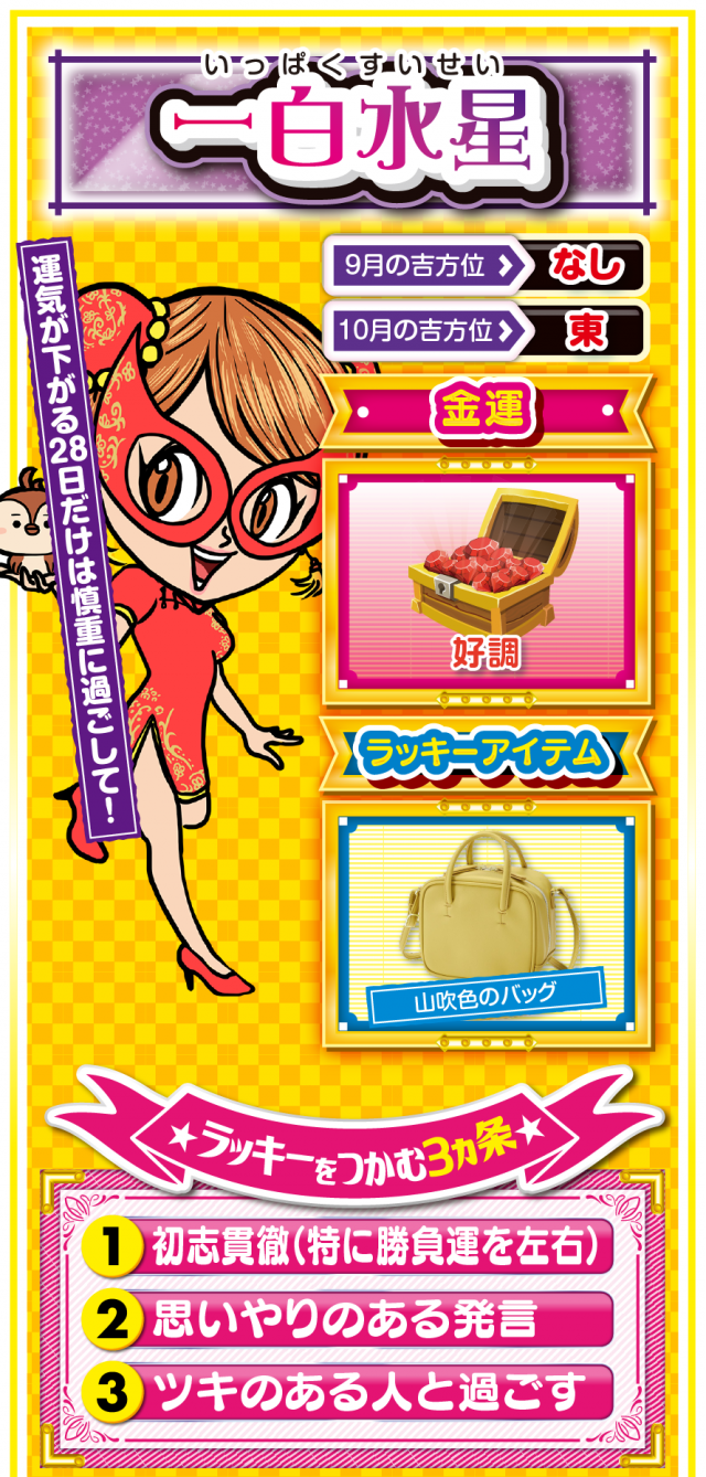 一白水星占い結果
