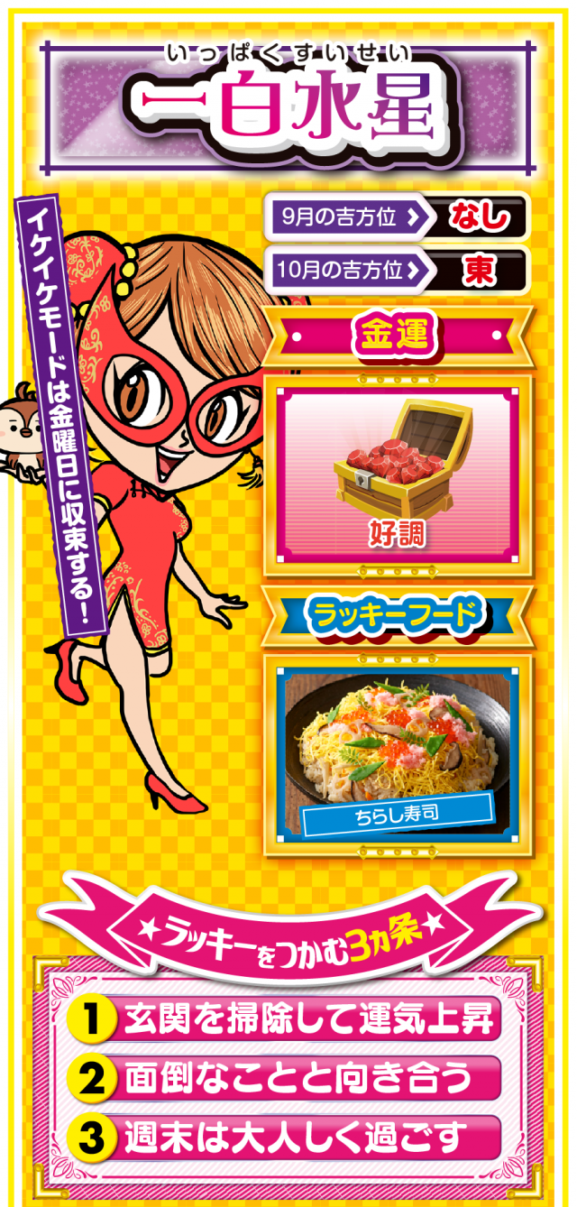 一白水星占い結果