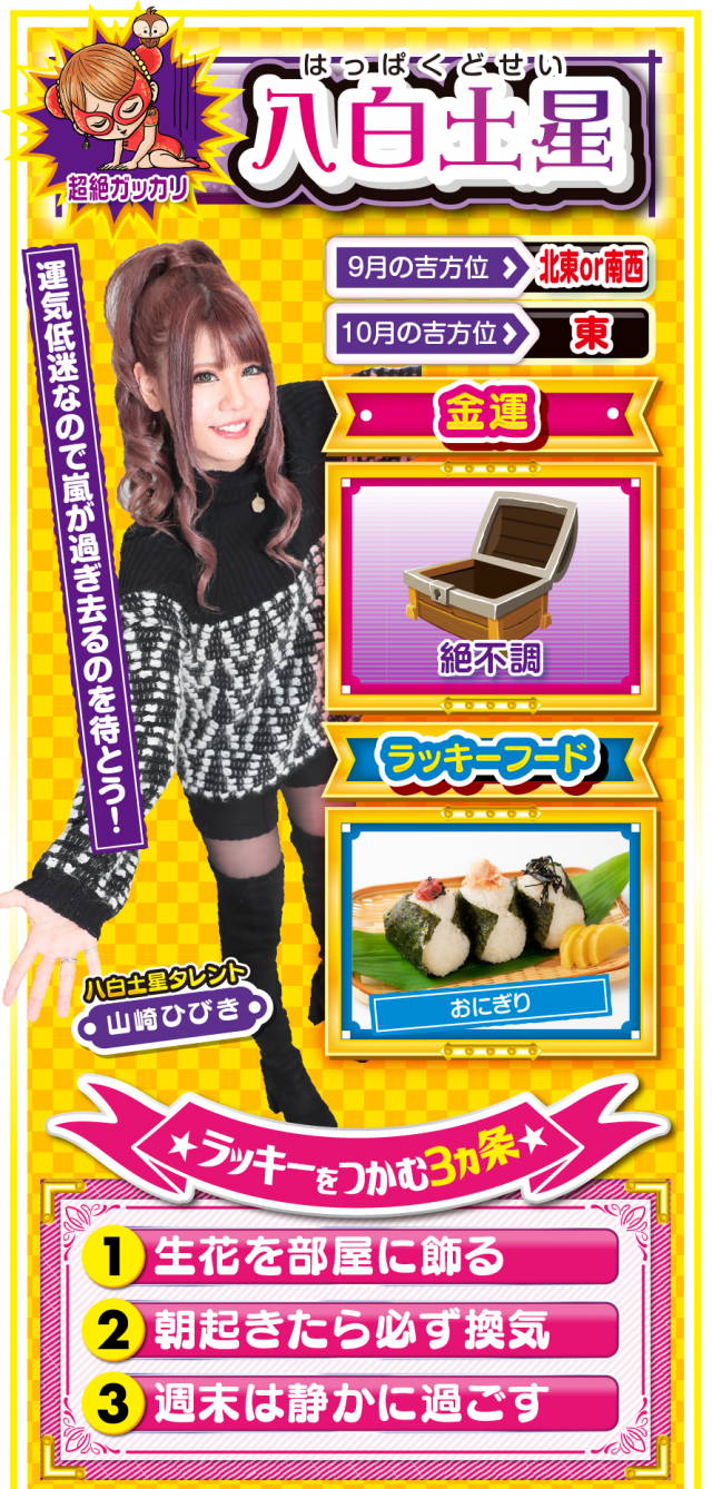 八白土星占い結果