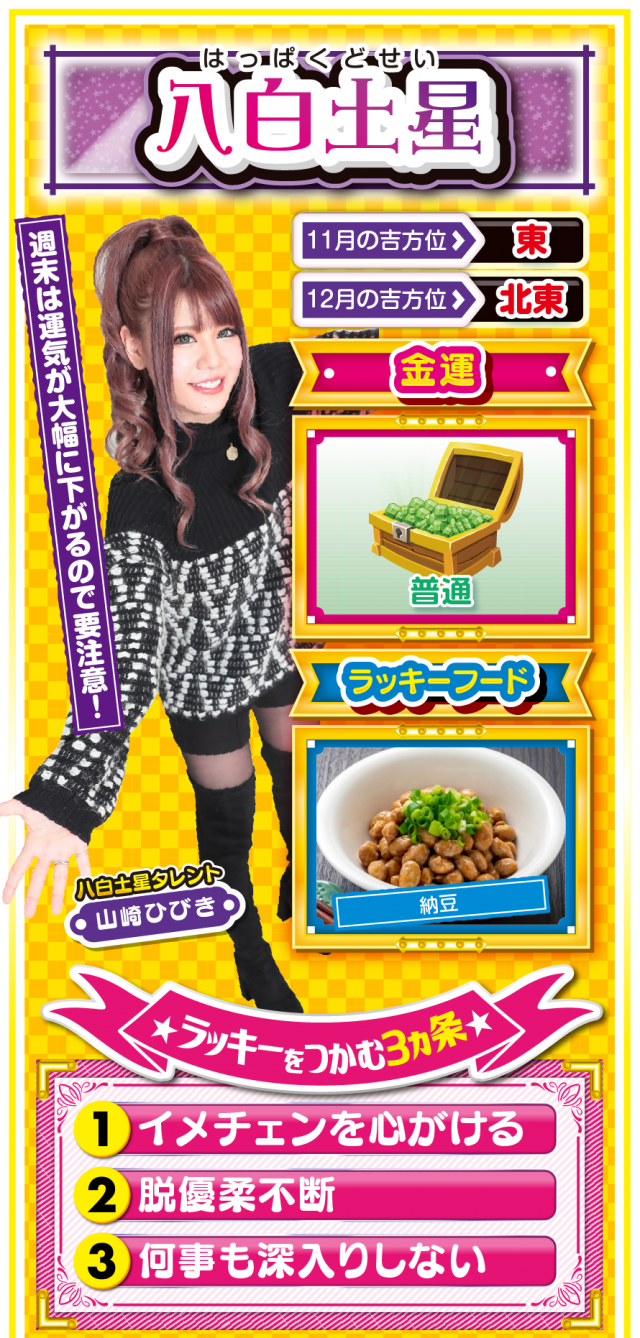 八白土星占い結果