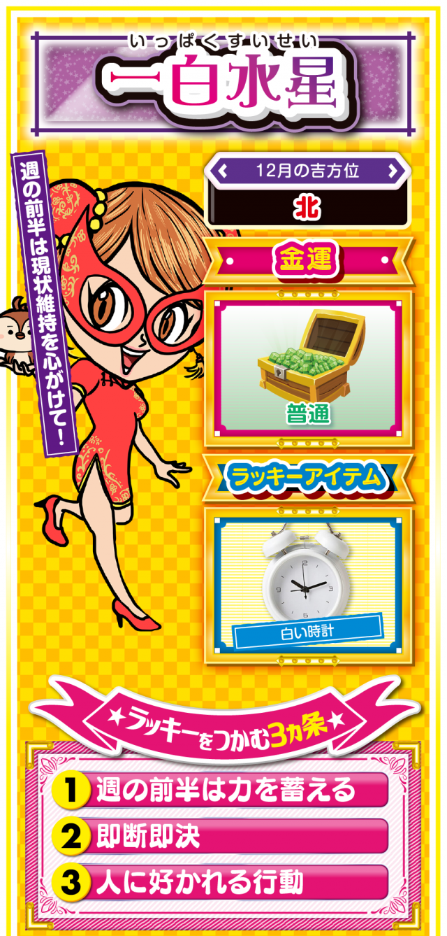 一白水星占い結果