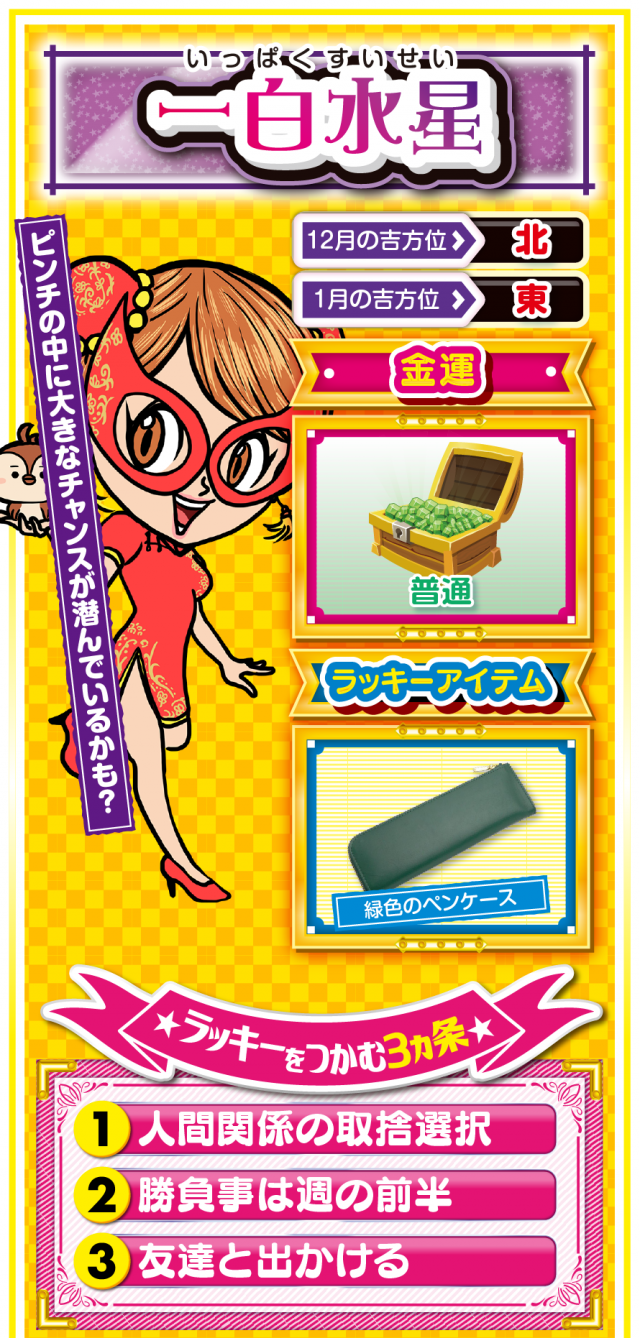 一白水星占い結果