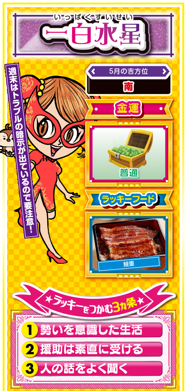 一白水星占い結果