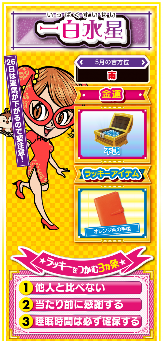 一白水星占い結果