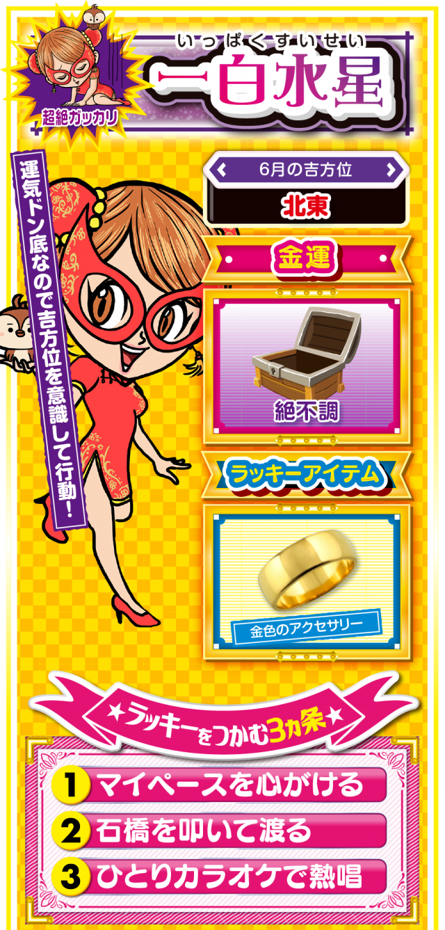 一白水星占い結果