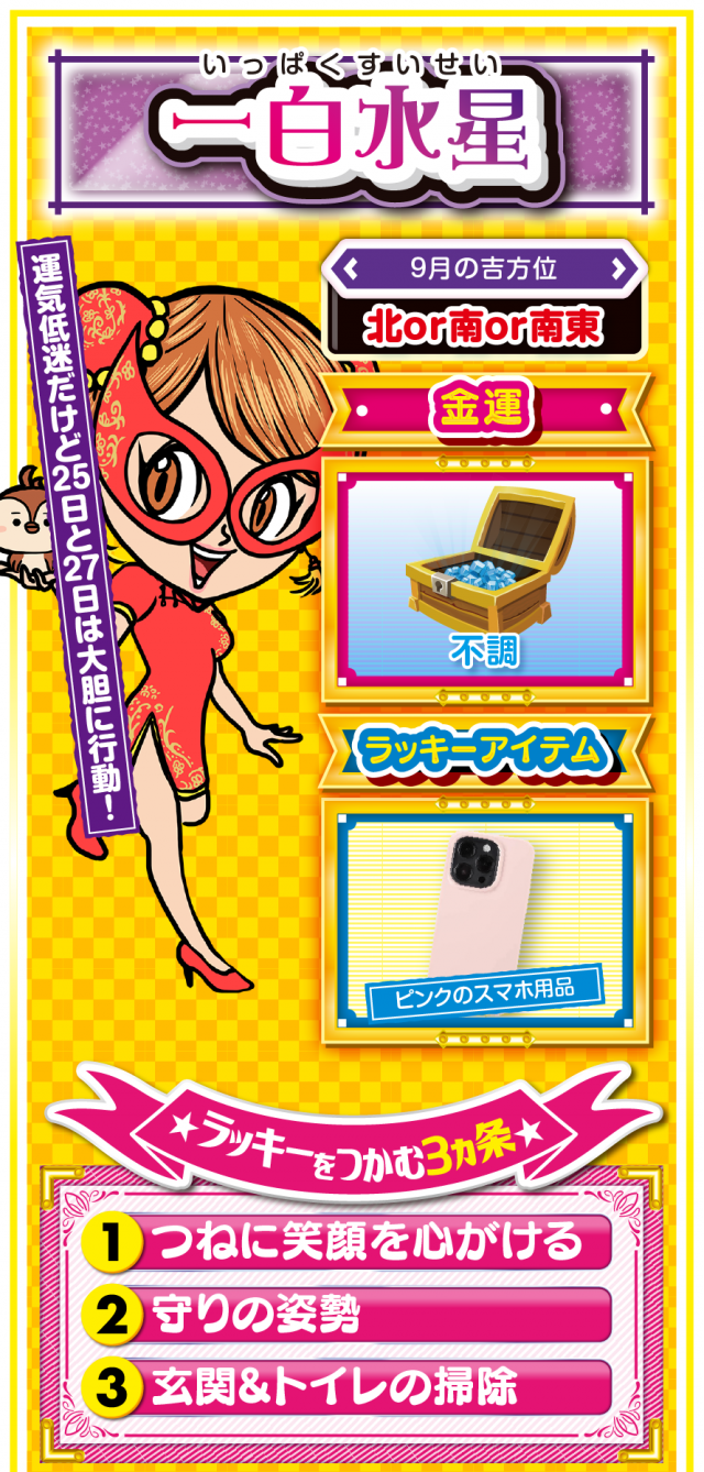 一白水星占い結果