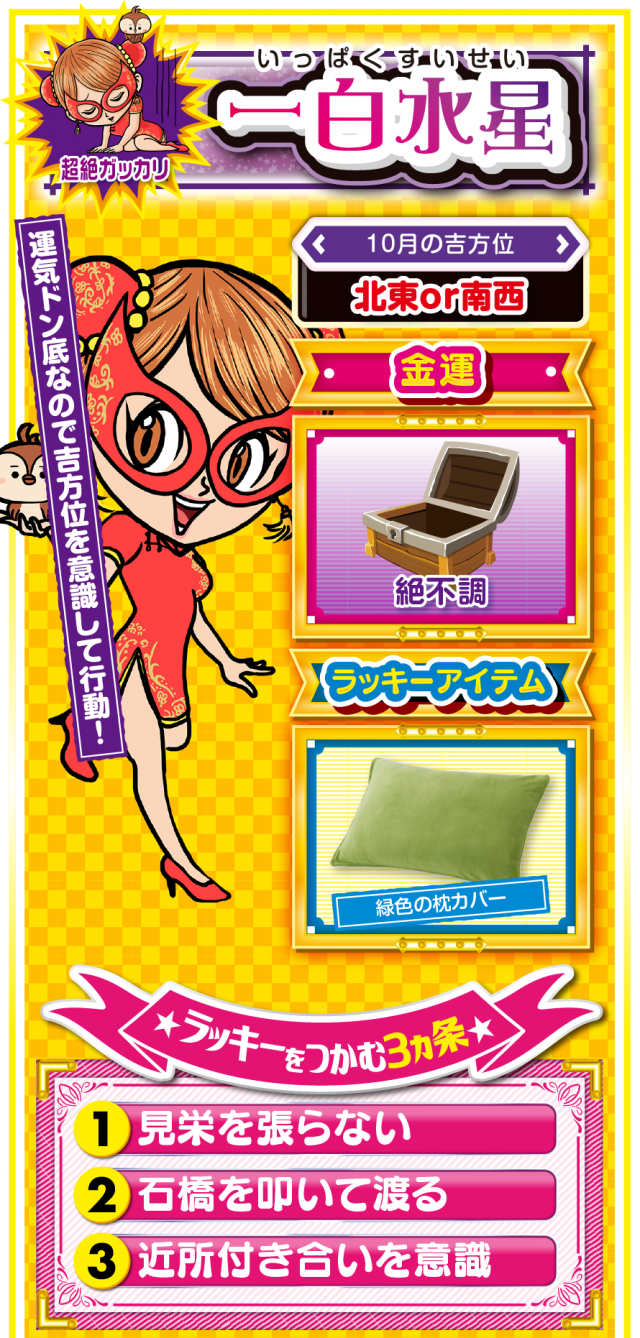 一白水星占い結果
