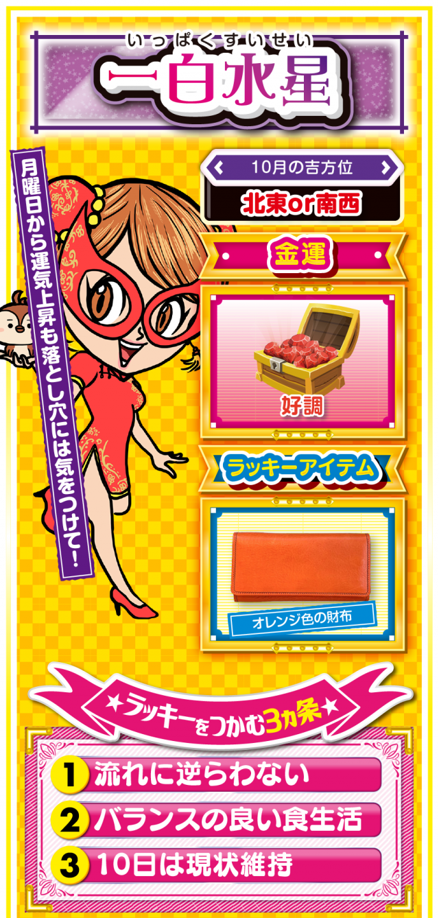 一白水星占い結果