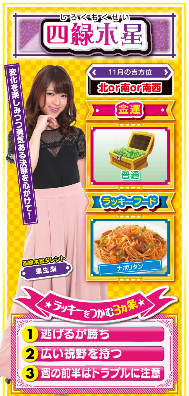 四緑木星占い結果