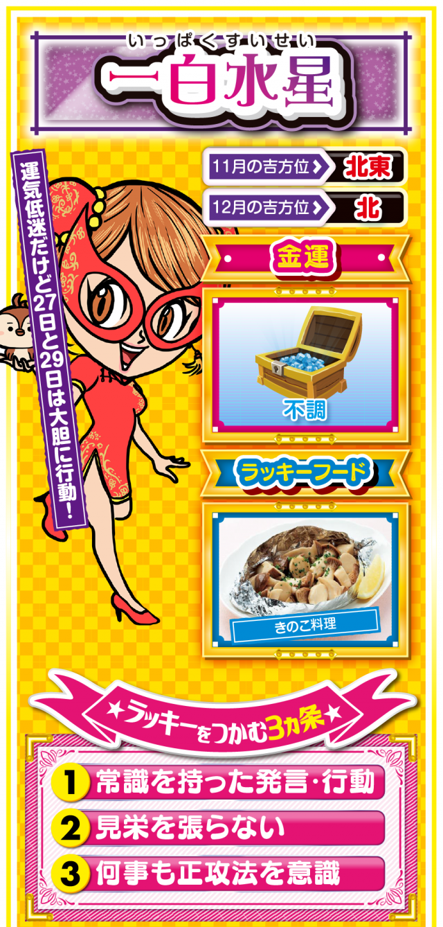 一白水星占い結果