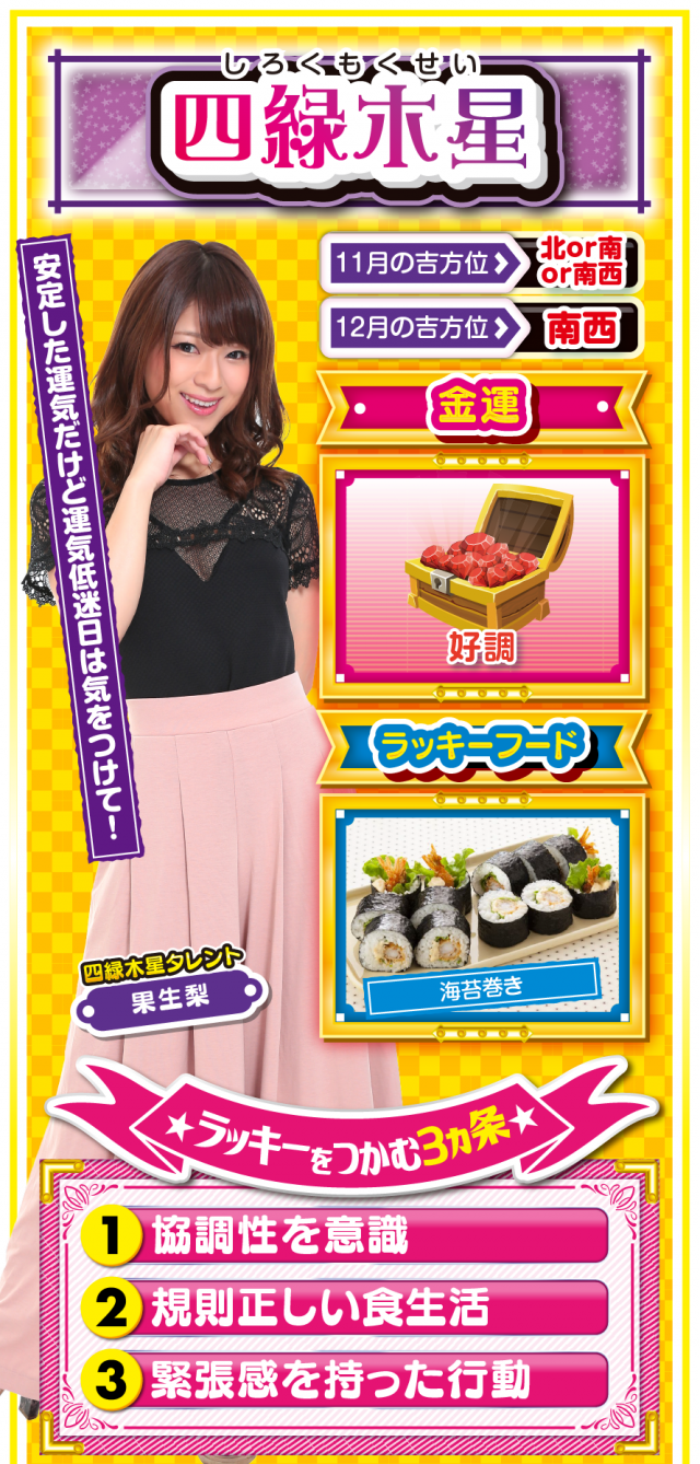 四緑木星占い結果