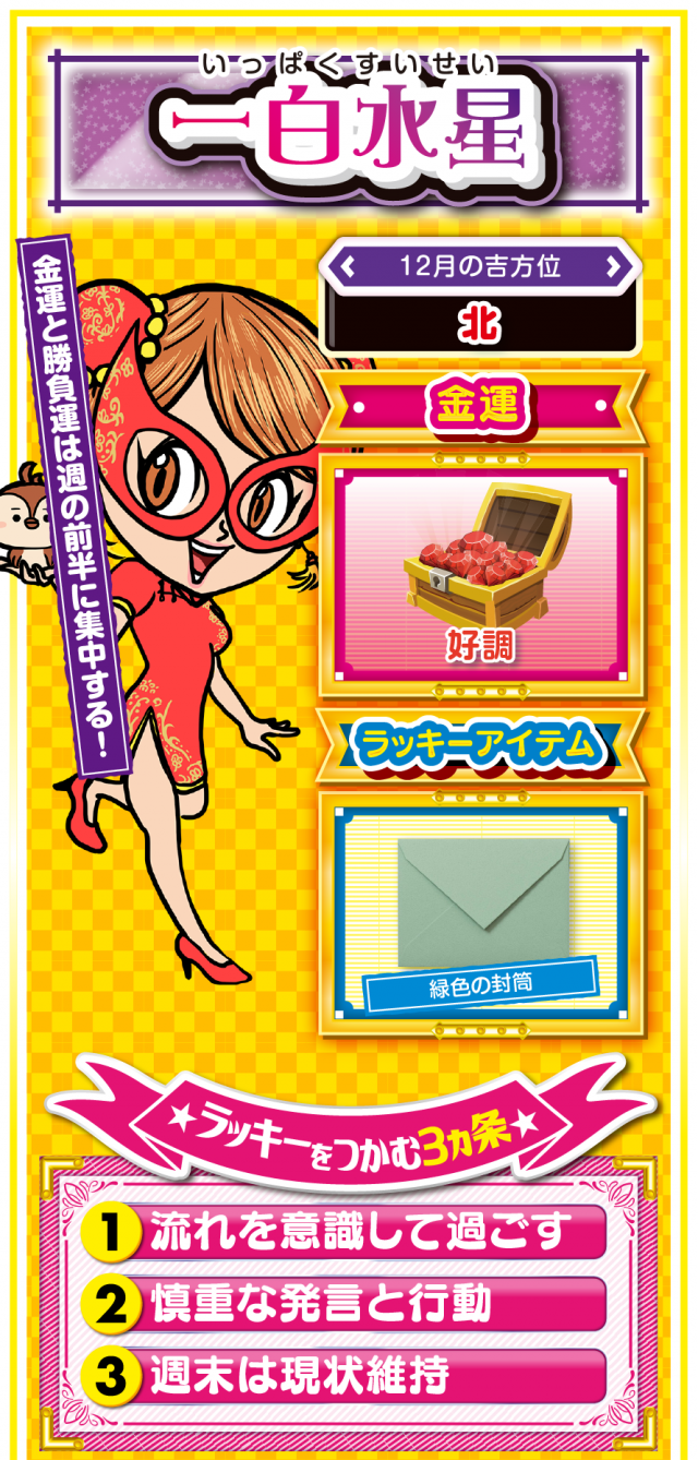 一白水星占い結果