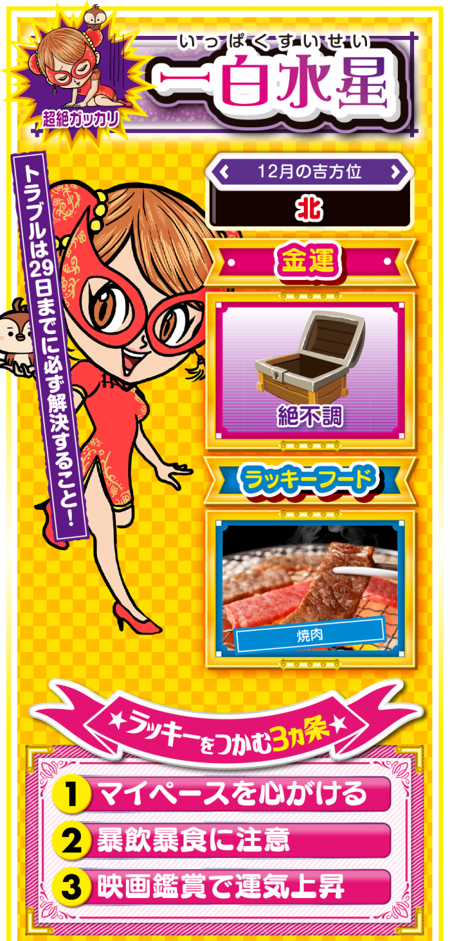 一白水星占い結果