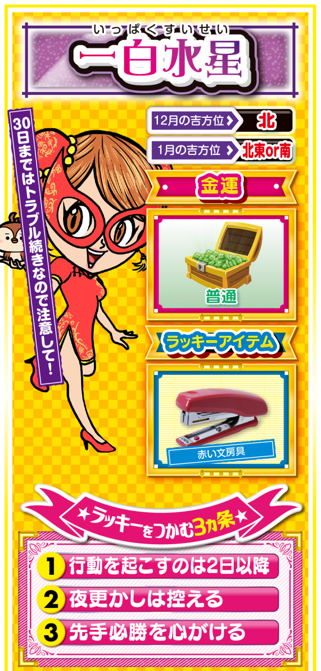 一白水星占い結果