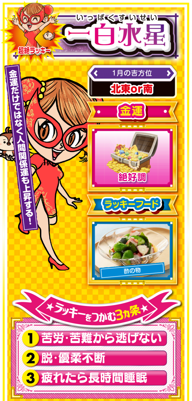 一白水星占い結果