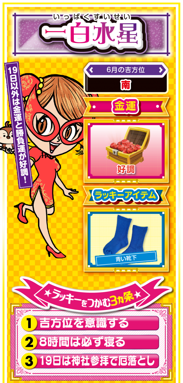 一白水星占い結果