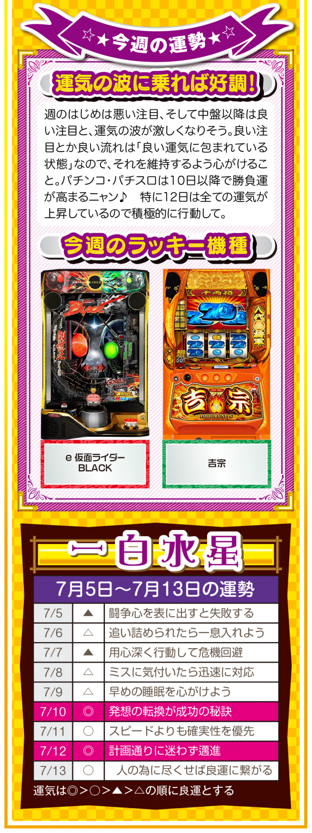 パチンコ㊙️情報　12冊(2号～13号) 7/7〜7/13の超絶ラッキーは八白土星」 - フォー・チュンチュンの
