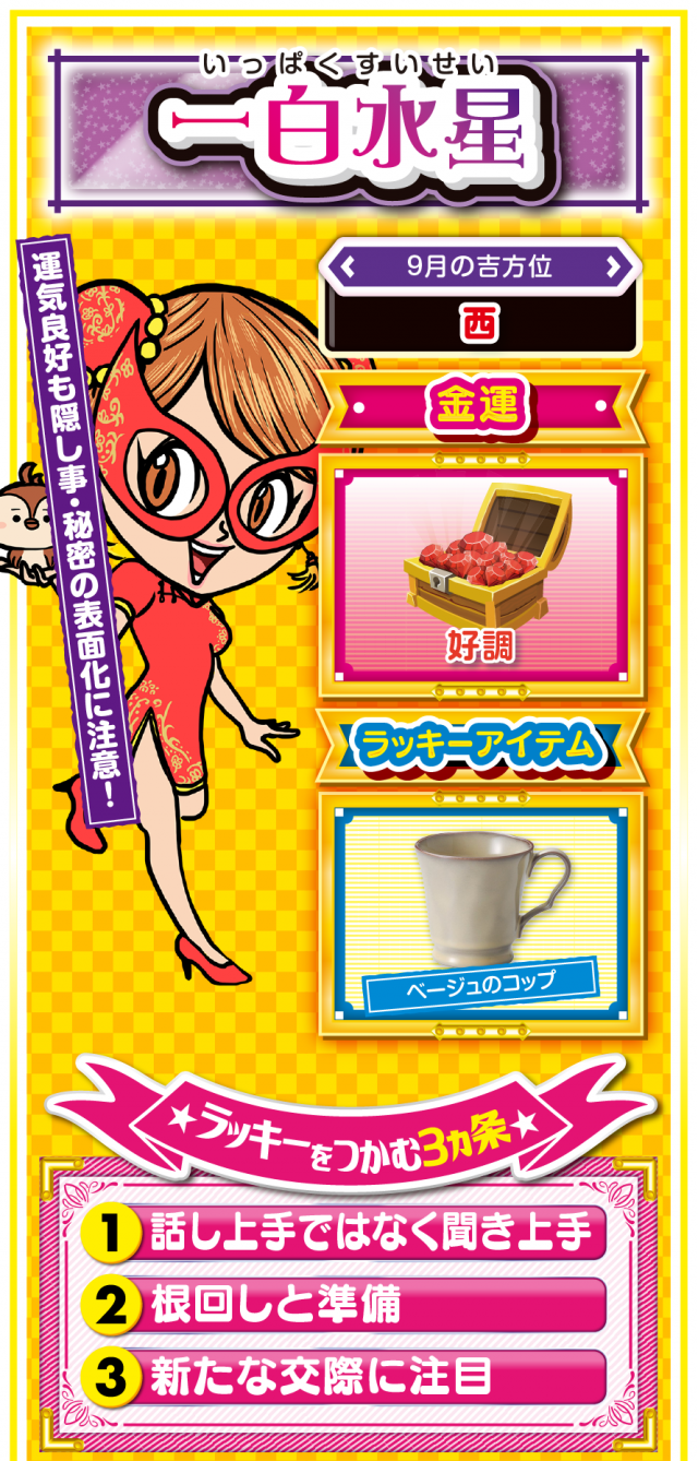 一白水星占い結果