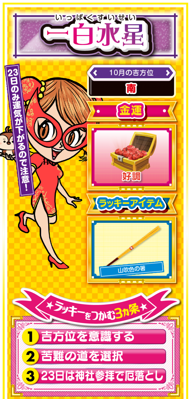 一白水星占い結果