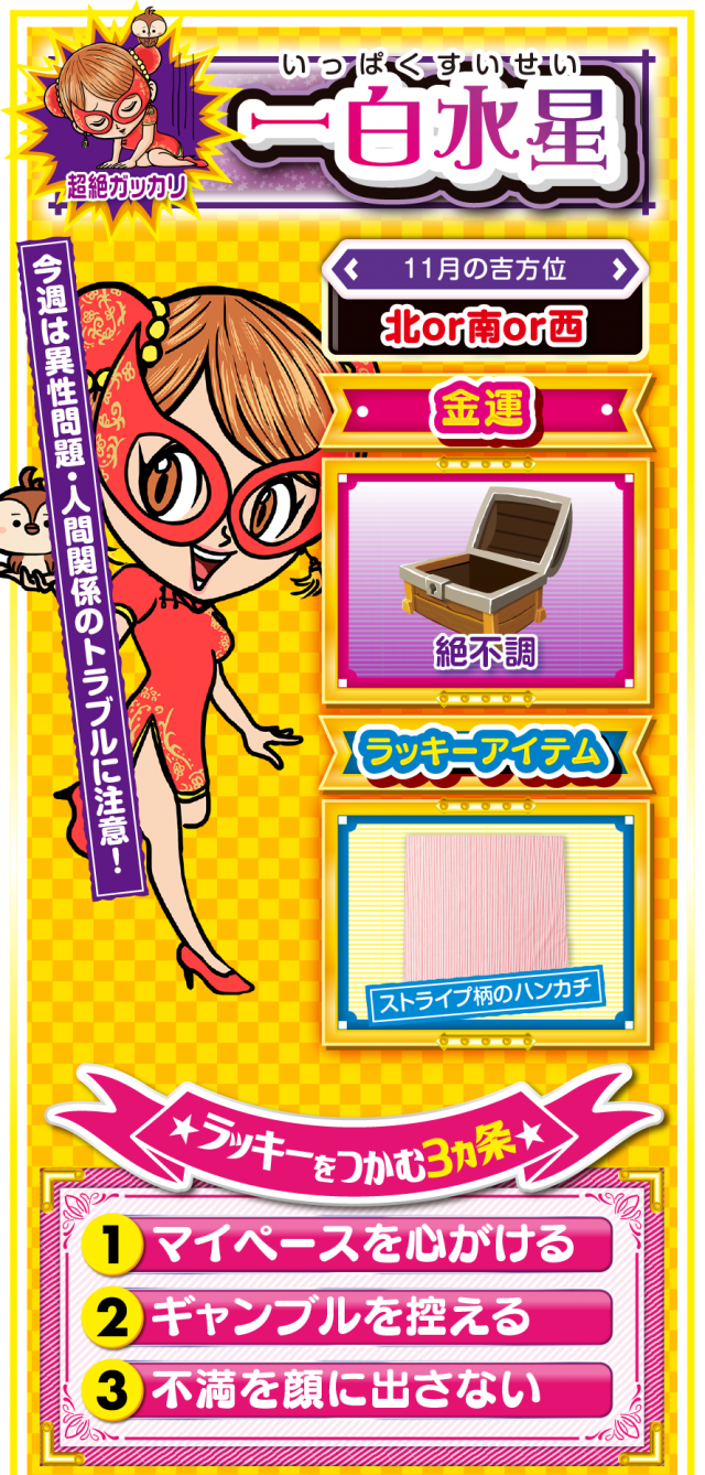 一白水星占い結果