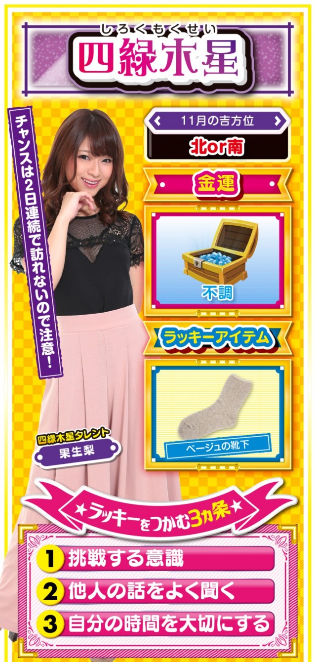 四緑木星占い結果