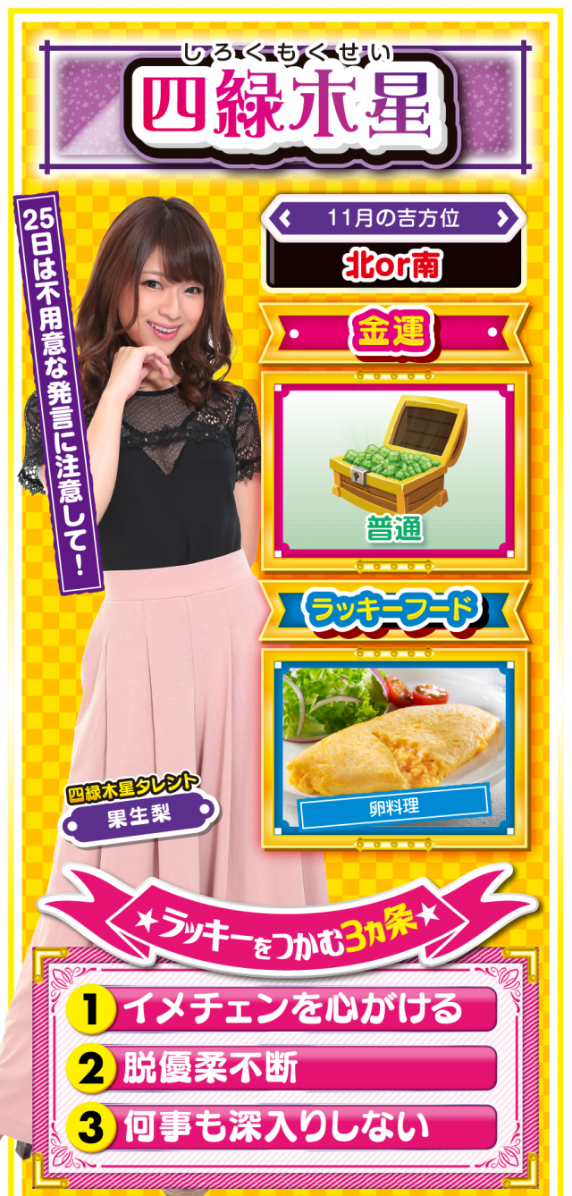 四緑木星占い結果