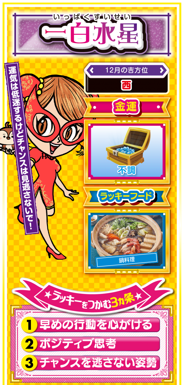 一白水星占い結果