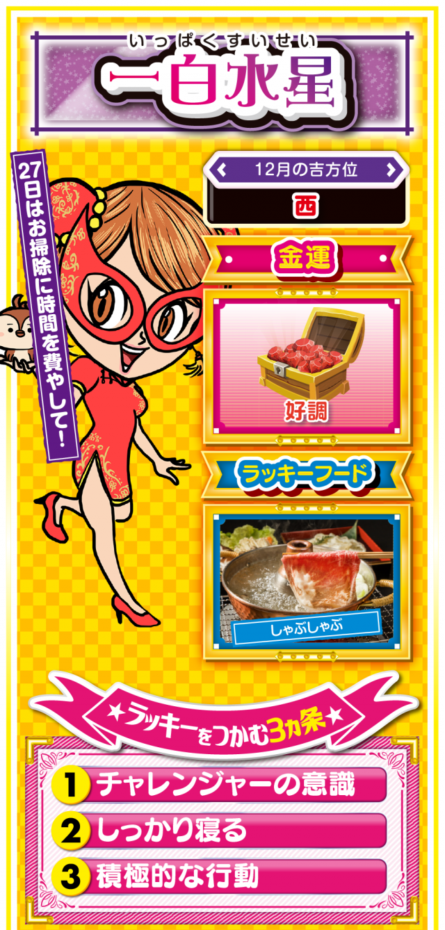 一白水星占い結果