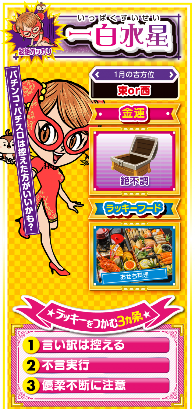 一白水星占い結果