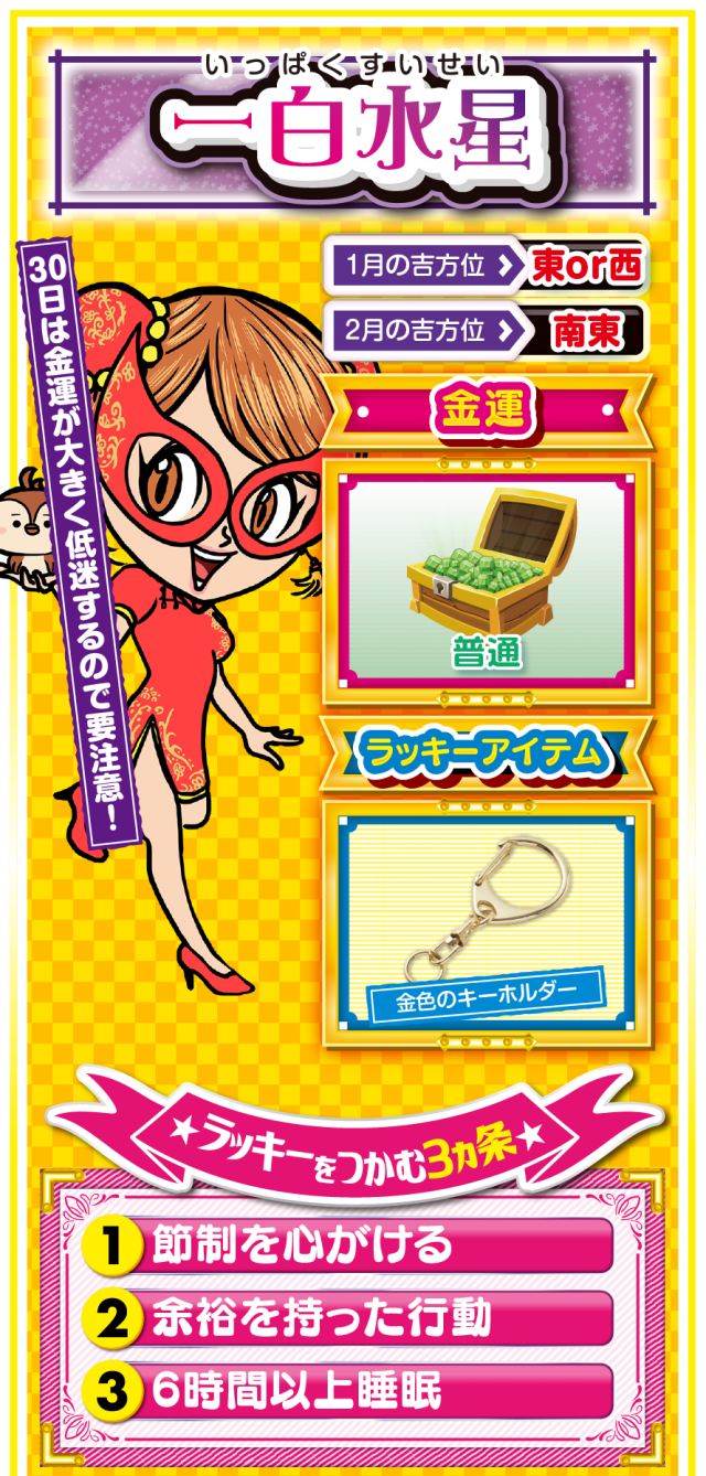 一白水星占い結果